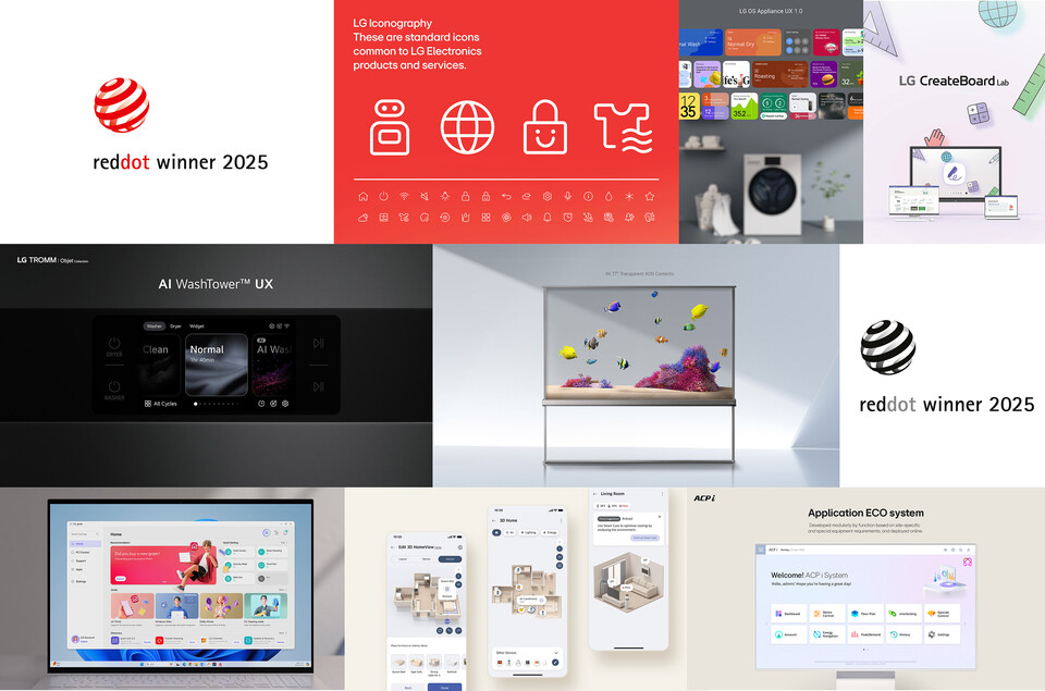  LG전자가 '레드닷 디자인 어워드' 브랜드&커뮤니케이션 부문에서 대거 수상하며 디자인 우수성을 입증했다./LG전자