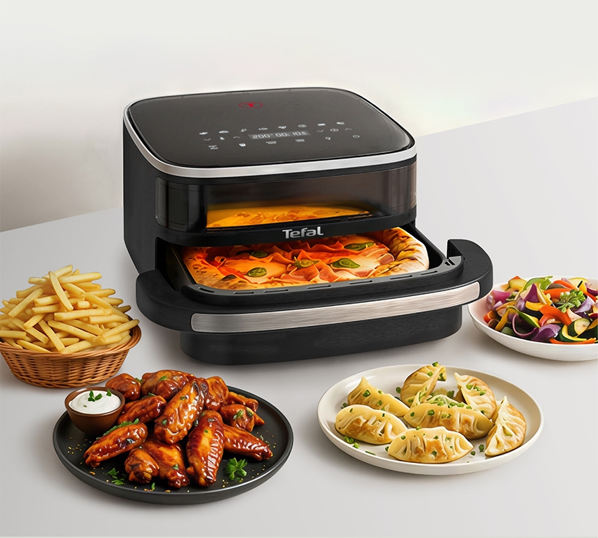 테팔 신제품 와이드 에어프라이어 ‘이지프라이&피자’./테팔