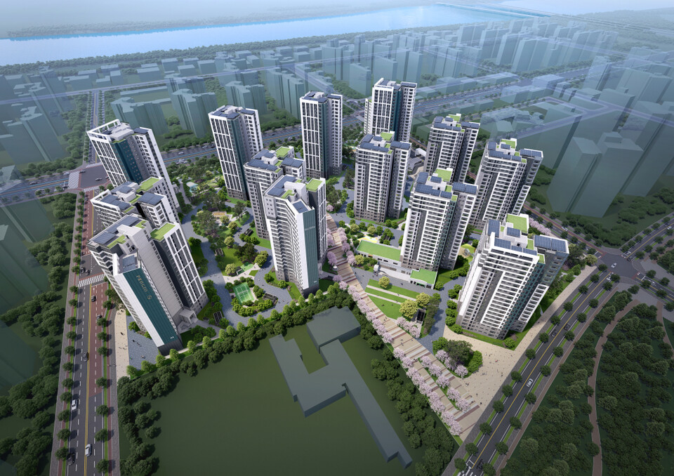 에코델타시티푸르지오트레파크 조감도./대우건설