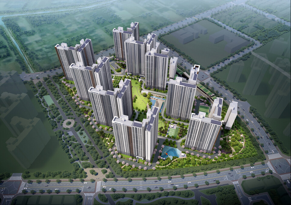 풍무 푸르지오 더마크 조감도./대우건설