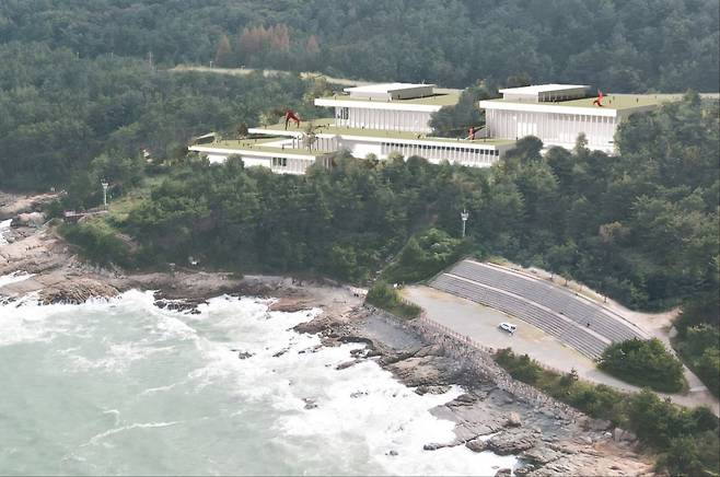 부산 남구 이기대 공원에 건립을 추진 중인 퐁피두 센터 부산 분관 조감도. 사진=부산시