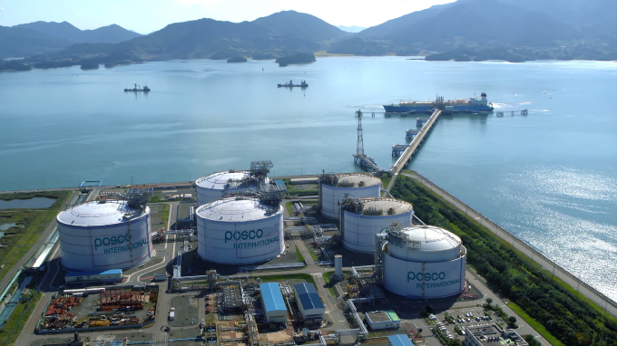  포스코인터내셔널의 광양LNG 터미널 전경/포스코인터내셔널 제공