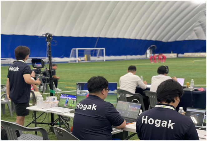 경주스마트에어돔 현장 중계 모습. /포착 제공