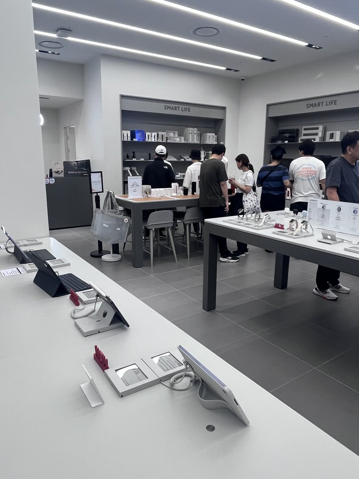 오프라인 매장에서는 전자제품보다 소형가전에 고객 관심이 더 집중됐다./박정현 기자