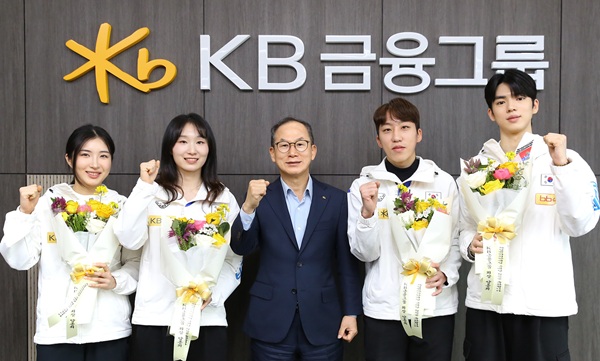 KB금융은 한국 빙상의 성장 파트너로 든든한 지원을 아끼지 않고 있다. /KB금융그룹 제공
