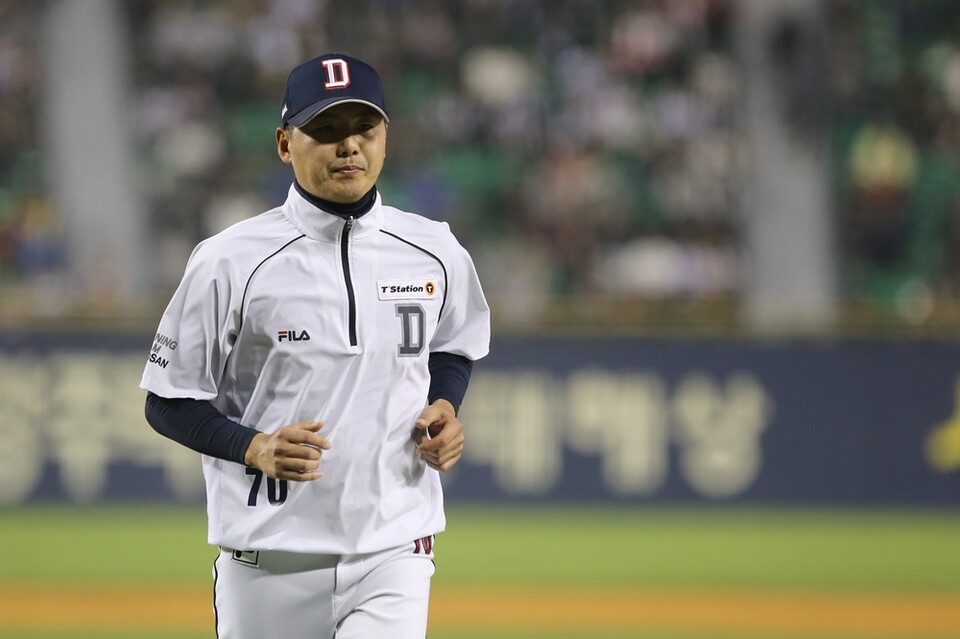 두산 코치 시절 김원형 감독. /두산 베어스 제공