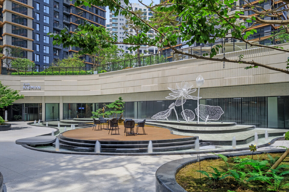 래미안 원펜타스 선큰정원 사진./삼성물산