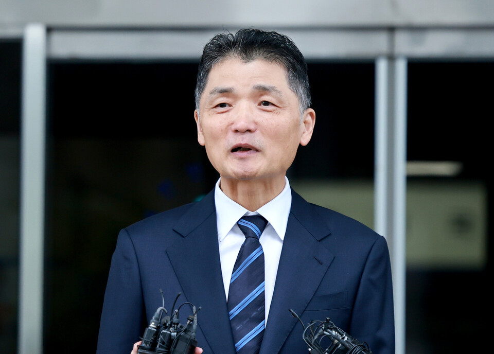 1심 판결에서 무죄를 선고받고 나온 김범수 카카오 창업자./연합뉴스