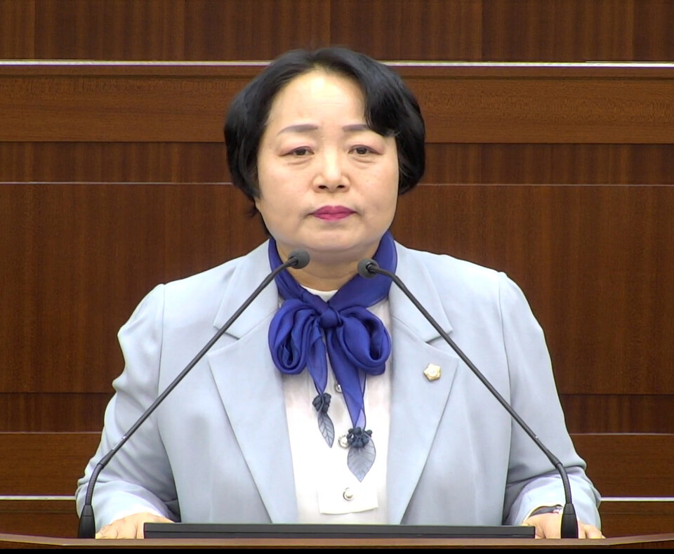 안동시의회 정복순 의원 ,본회의 5분 자유발언 .사진=안동시의회 제공