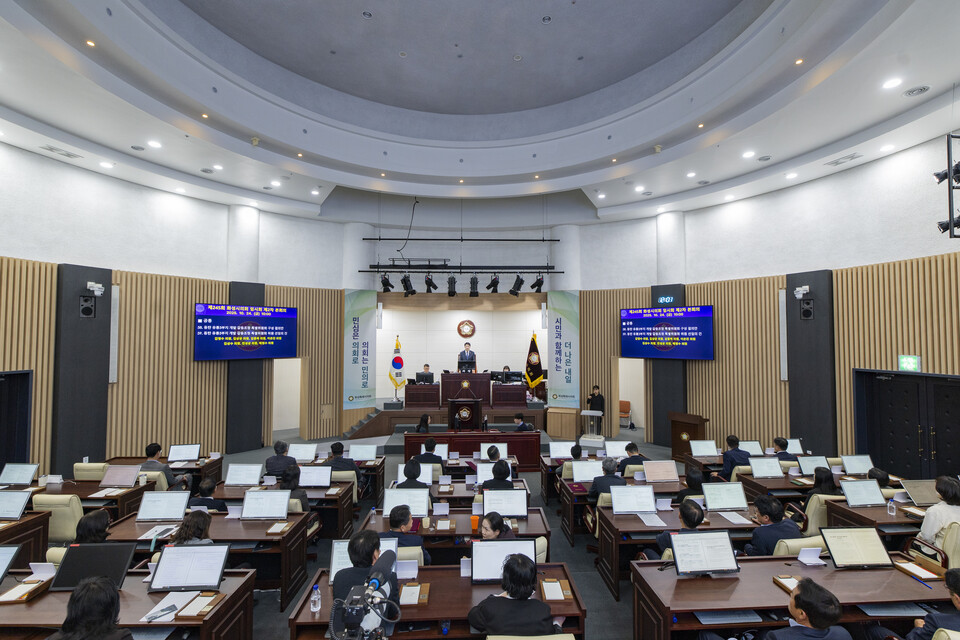 이날 본회의에서는 김상균, 김종복, 송선영 의원이 시민 생활 밀착형 5분 자유발언을 진행했다./ 화성특례시의회 제공