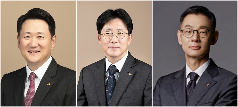 한화그룹은 28일 한화 건설부문, 한화임팩트 사업부문, 한화세미텍 등 3개 계열사 신임 대표이사 3명을 내정했다. (왼쪽부터) 김우석 한화 건설부문 대표이사 내정자, 양기원 한화임팩트 사업부문 대표이사 내정자, 김재현 한화세미텍 대표이사 내정자./한화