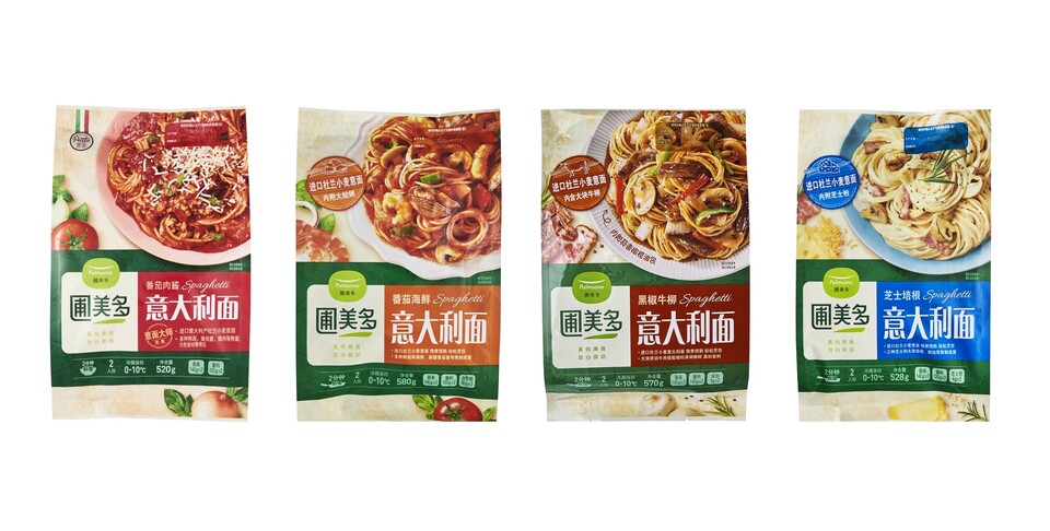 풀무원 중국법인 최대 히트상품 파스타 4종./풀무원 제공.