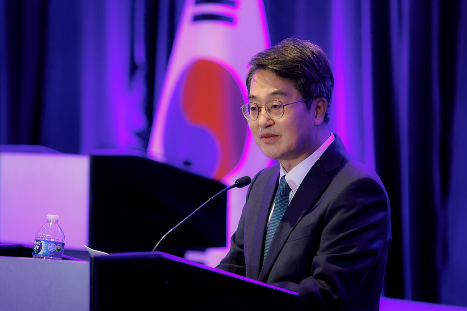 김동연 경기도지사가 한미동맹의 새로운 협력 축을 제시하며 “피스메이커, 페이스메이커, 그리고 플레이메이커 ‘3P’ 라인을 완성하겠다”고 밝혔다./ 경기도 제공