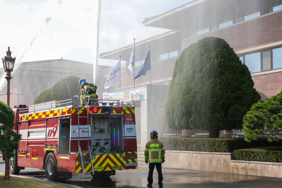 안전한국훈련 현장. /한국마사회 제공