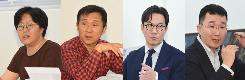 (사진 왼쪽부터) 윤순진 서울대 환경대학원장, 김연명 중앙대 사회복지학부 교수, 김경민 서울대 환경대학원 교수, 김부열 서울대 환경대학원 교수/ESG행복경제연구소 제공 