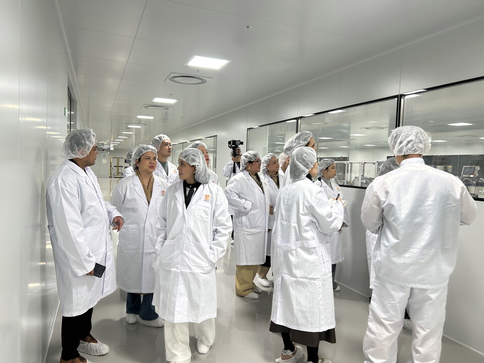 대웅제약 나보타 향남공장 투어가 진행되고 있다./대웅제약 제공