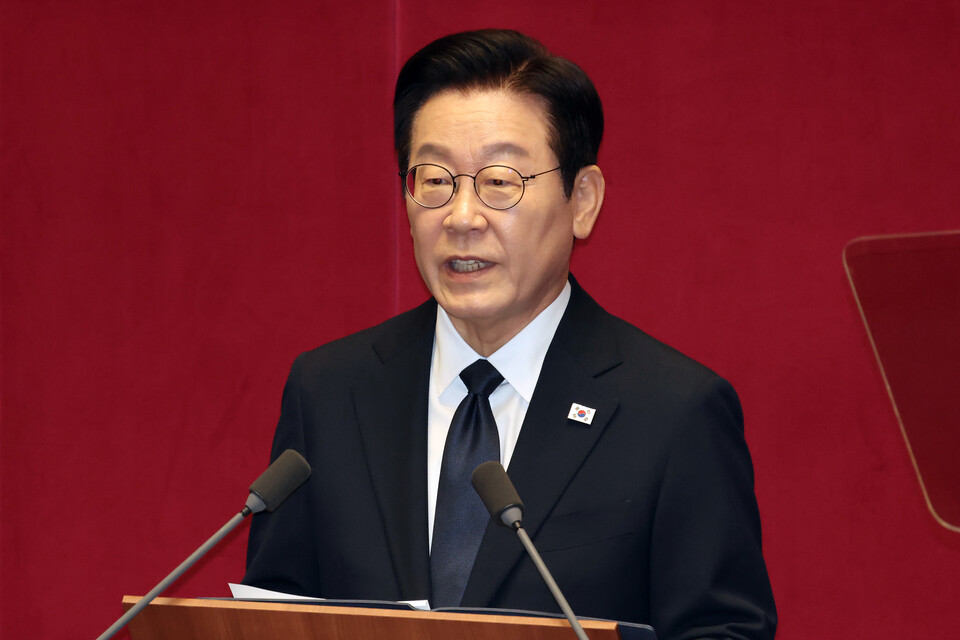 이재명 대통령이 4일 서울 여의도 국회 본회의장에서 내년도 정부 예산안에 대한 시정연설을 하고 있다. 사진=연합뉴스