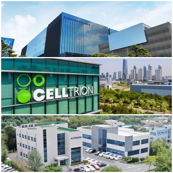 삼성바이오로직스, 셀트리온, 알테오젠. /각 사 제공