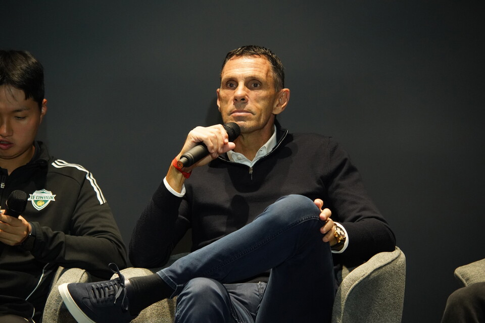 5일 전주월드컵경기장 내 팬 익스피리언스 센터에서 K리그1 우승 미디어데이에 참석한 거스 포옛 감독. /전북 현대 제공