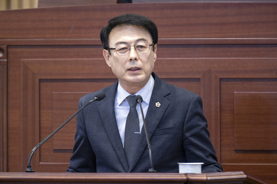 경상북도의회 농수산위원회 이충원 의원(의성2, 국민의힘) 도정질문 .사진=경북도의회 제공