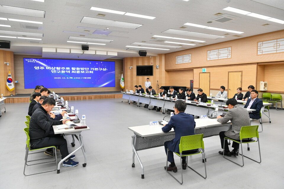 영주시,비상활주로 활용방안 기본구상 연구용역’의 최종보고회 청사진 .사진=영주시 제공