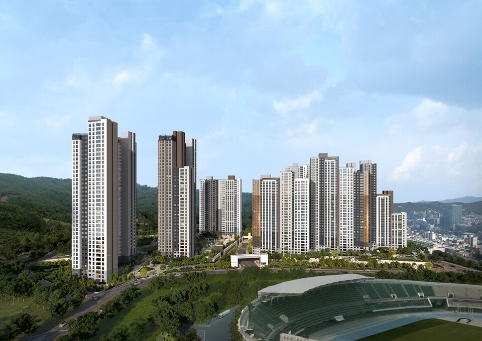 두산위브더제니스 구미 주경투시도./두산건설