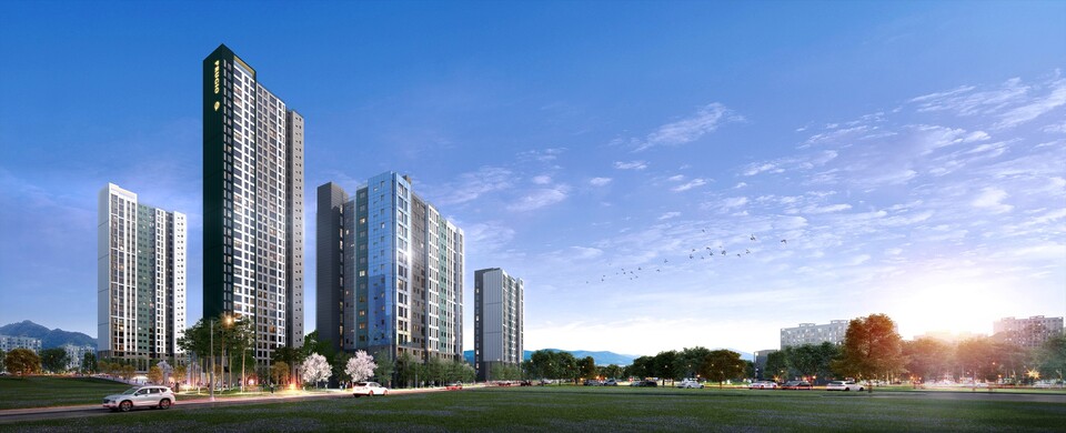 마포 푸르지오 센트럴 로열 투시도./대우건설