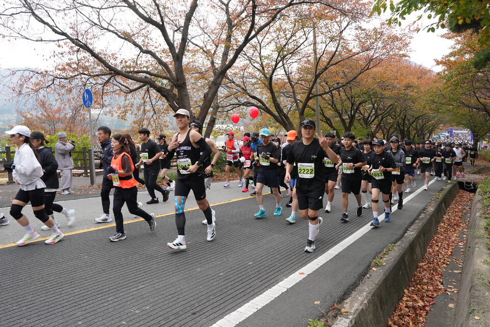 ‘2025 영천댐 마라톤대회’ 대회 참가자들. 사진=영천시