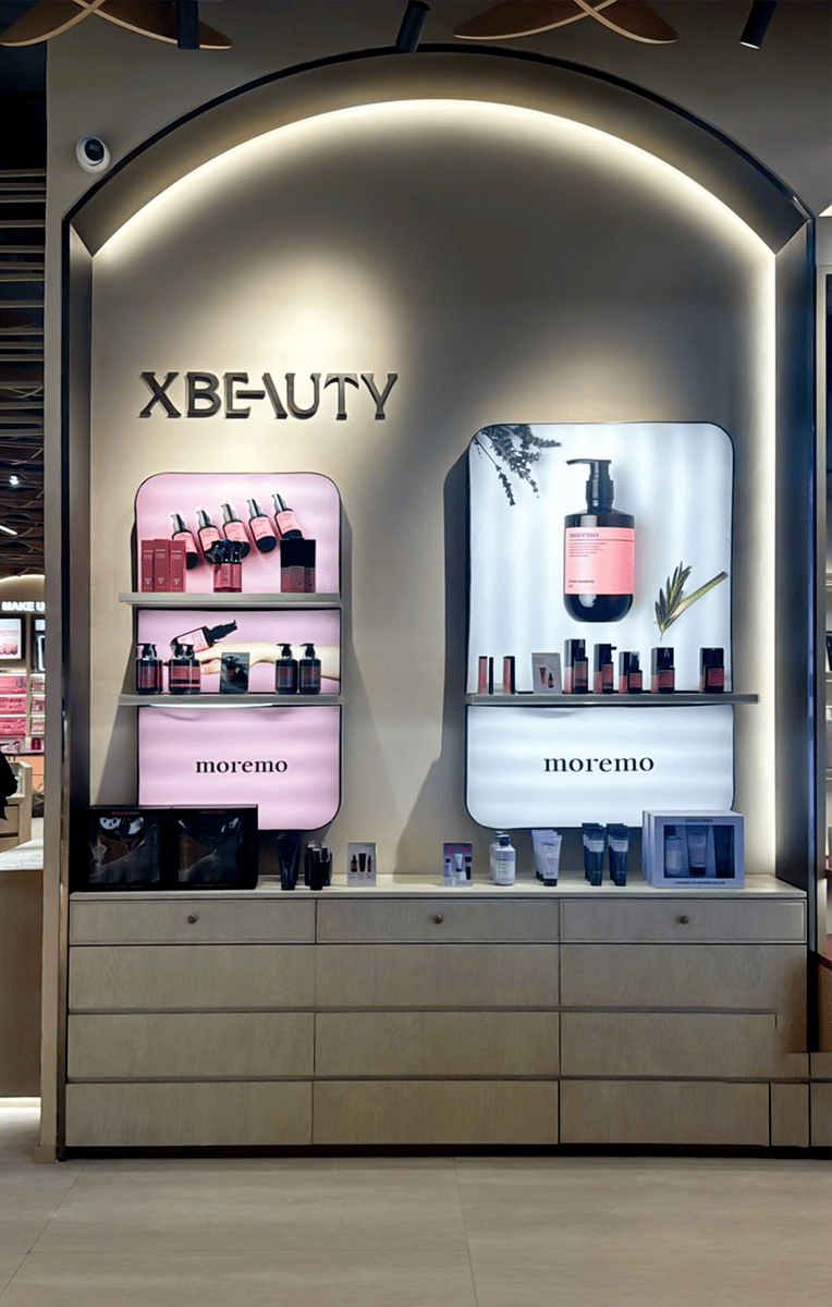 아랍에미리트 X-Beauty 매장에 입점한 모레모 제품./세화피앤씨