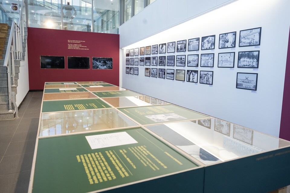 '주월한국군 태권도교관단' 특별전시 내부 전경. /태권도진흥재단 제공