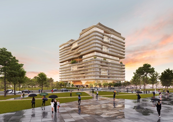 하나금융그룹이 인천 청라국제도시에 조성하고 있는 그룹헤드쿼터(HQ)가 단순 사무공간의 혁신을 넘어 지속가능한 미래를 잇는 친환경 공간으로 주목받고 있다. /하나금융그룹 제공