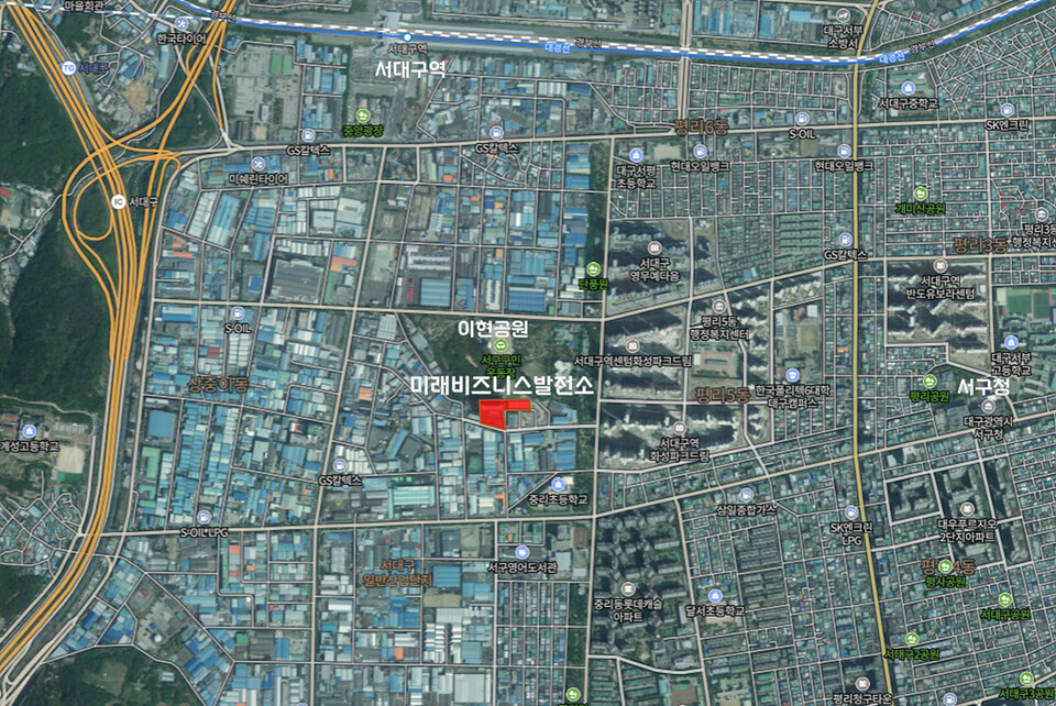 미래비즈니스발전소 위치도(위성지도). 사진=대구광역시 제공