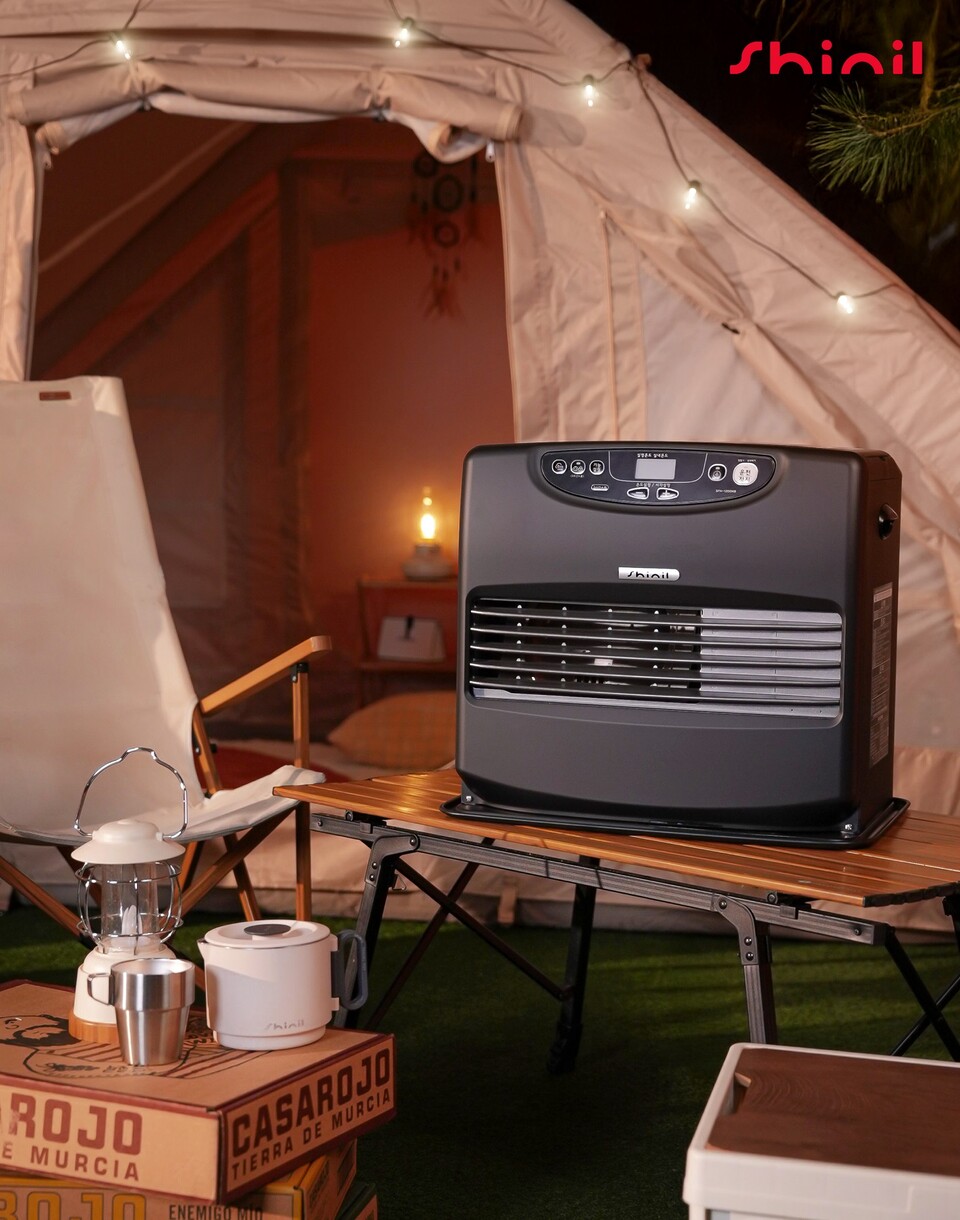 캠핑 시즌 수요 증가로 출고량이 대폭 증가한 신일전자 팬히터./신일전자