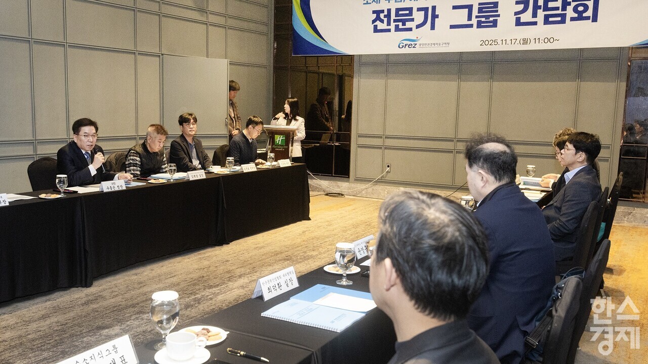 ▲핵심 전략산업 전문가 초청 간담회 (사진=광양경자청)