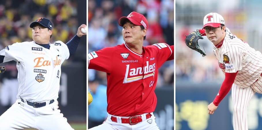 류현진(왼쪽부터), 김광현, 양현종. /한화 이글스, 연합뉴스, KIA 타이거즈 제공