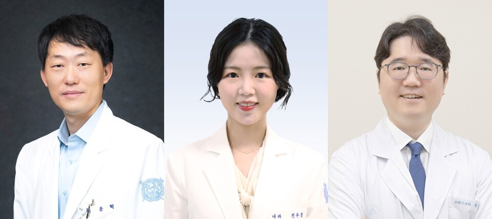(왼쪽부터) 분당서울대병원 소화기내과 윤혁, 전유경 교수, 서울아산병원 소화기내과 황성욱 교수./각 병원 제공