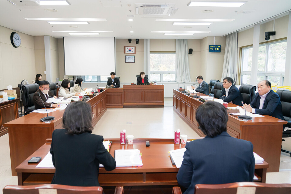 용인특례시의회 문화복지위원회(위원장 김상수)는 17일 교육청소년과, 평생교육과, 청년정책과, 여성가족과 소속 부서에 대해 행정사무감사를 실시했다./ 용인특례시의회 제공