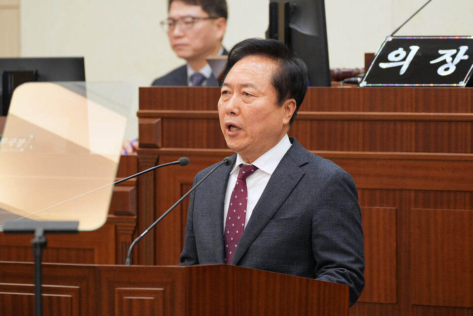 권기창 안동시장은 제263회 안동시의회 제2차 정례회에서 시정방향 발표 .사진=안동시 제공