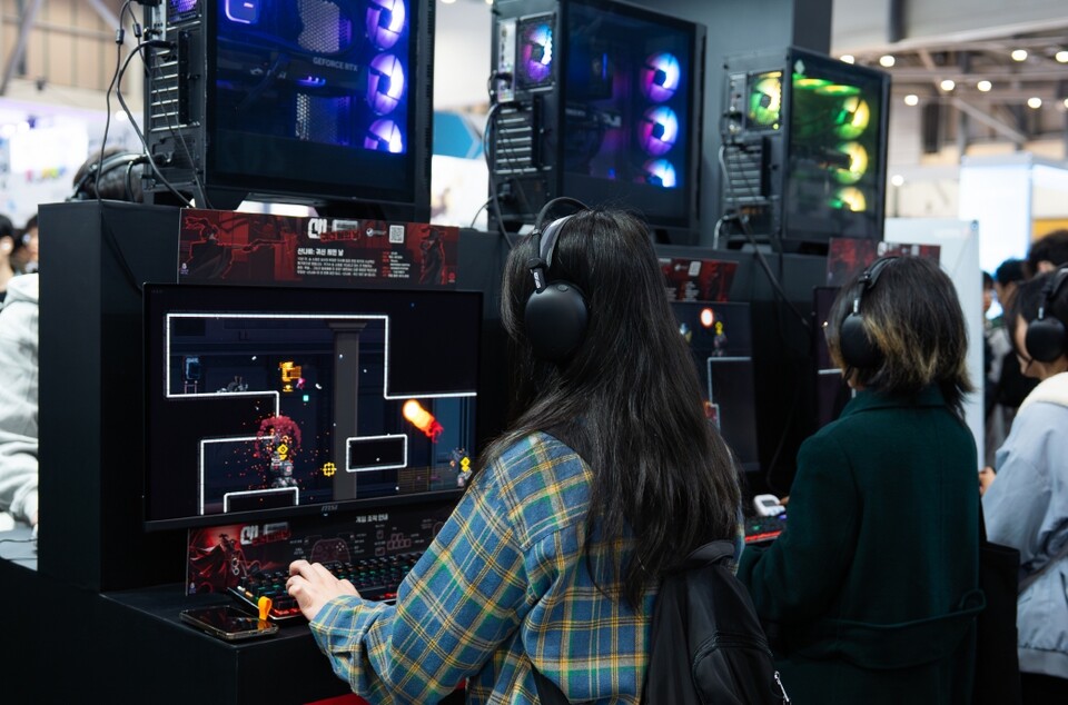 소니코리아 X 네오위즈 ‘산나비 외전: 귀신 씌인 날’ 부스 체험존./소니코리아