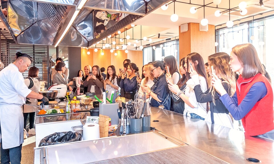 K-RICE 쿠킹쇼 현장 장면.