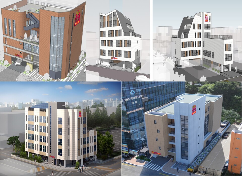 ▲달동 26호 ▲백합 23호 ▲삼산 31호 ▲태화 16호 조감도. 제공=울산시