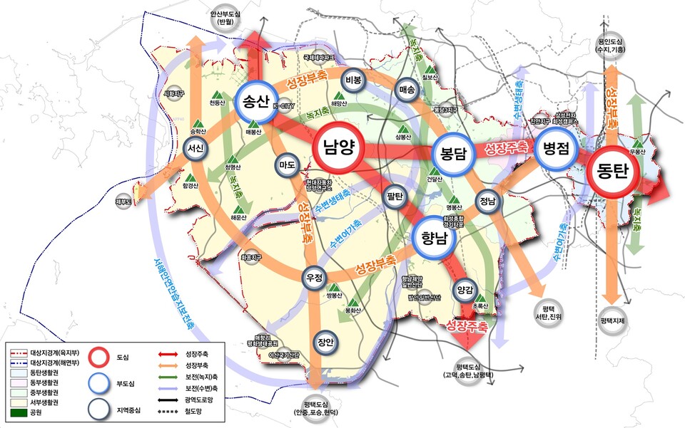 경기도가 24일 화성시가 신청한 ‘2040년 화성 도시기본계획(안)’을 최종 승인했다./ 경기도 제공