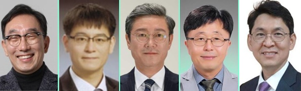 좌측부터 김성환, 오정근, 나인호, 김강주, 정승우 후보 (기호순)./군산대