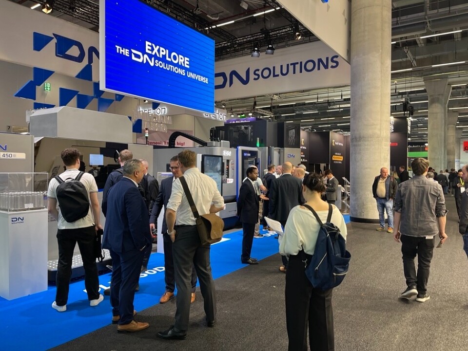 최근 독일 프랑크푸르트에서 열린 'Formnext 2025'에 마련된 DN솔루션즈 부스./DN솔루션즈