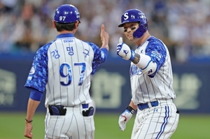 박병호 결승타 작렬... 프로야구 <b>삼성</b>, 한화 꺾고 4연승 신바람