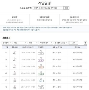 프로토 승부식 49회 차 <b>롯데</b>-<b>한화</b>전 대상경기 마감 임박