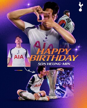 토트넘, "캡틴·레전드 생일 축하"… <b>손흥민</b> 잔류 여부는 <b>불투명</b>