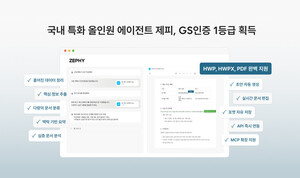 유니바, AI 에이전트 '제피(ZEPHY)' GS인증 1등급 획득 - 뉴스 썸네일 이미지