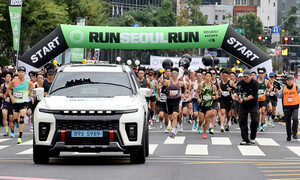 KGM 무쏘 EV, 마라톤 대회 달려